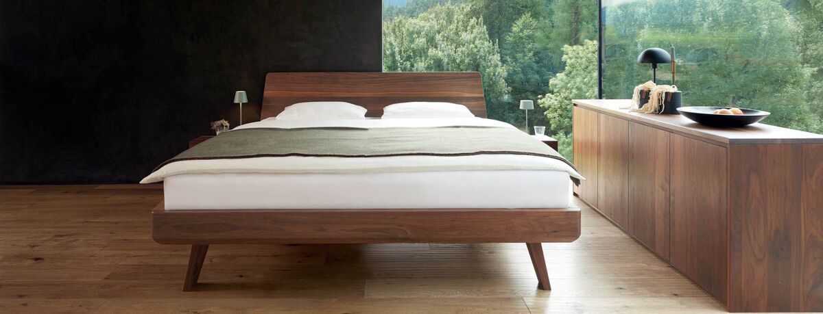 21E - ELBA - Bett und Kommode - Nuss