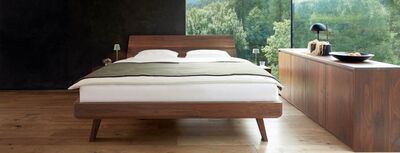 21E - ELBA - Bett und Kommode - Nuss